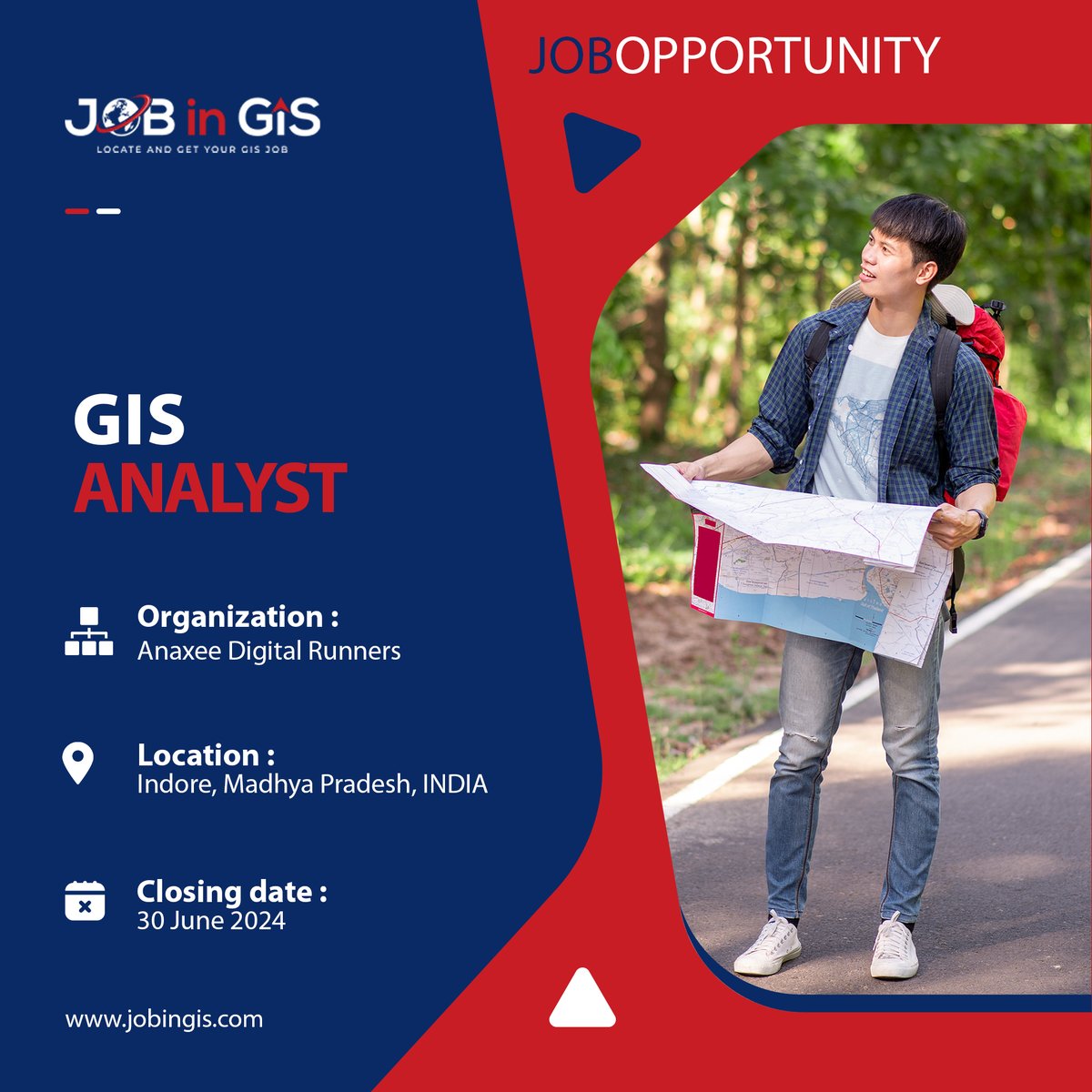 #jobingis : Anaxee Digital Runners is hiring a GIS Analyst
📍 : #Indore, #MadhyaPradesh #India 

Apply here 👉 : jobingis.com/jobs/gis-analy…

#Jobs #mapping #GIS #geospatial #remotesensing #gisjobs #Geography #cartography #remotejobs #remotework