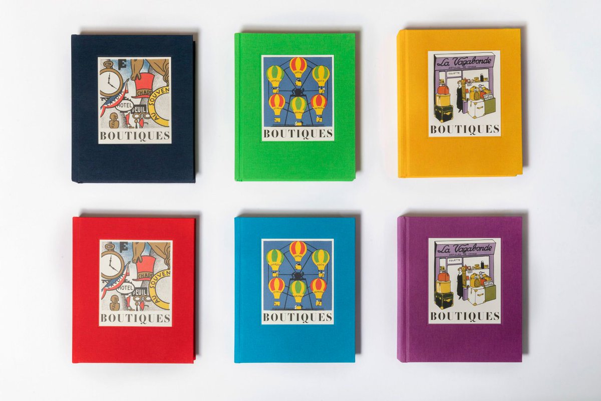 FedrigoniUK's tweet image. Boutiques is a trilogy on rare art deco French classics, with illustrations from Lucien Boucher and Henri Guilac.

Designed by @webbandwebb, the books were printed on Symbol Tatami Ivory by @KingsburyPress with @MainstonePress and @and_Printed.