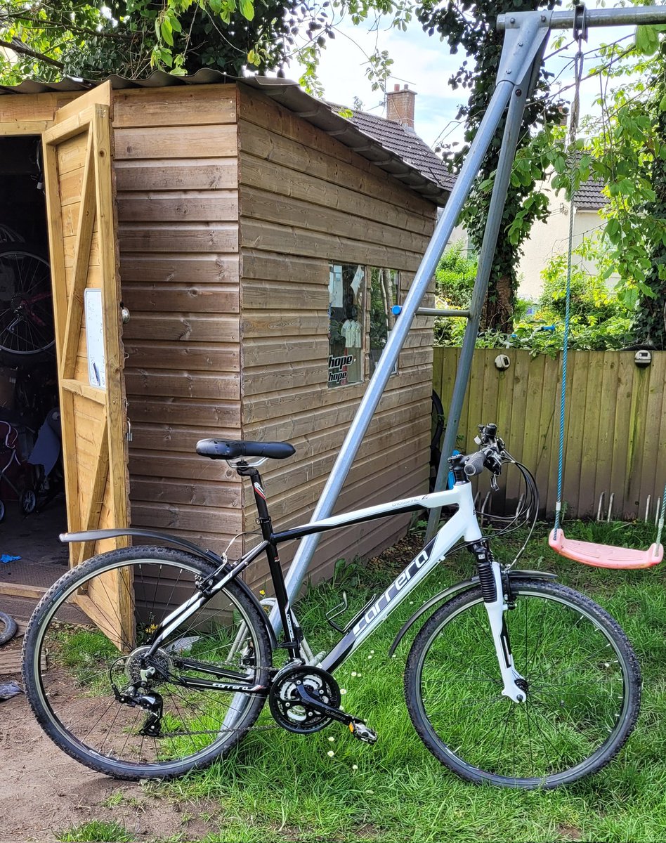 Another one ready to go. This Carrera Crossfire Hybrid will be helping a young man make his College commute. Being collected this afternoon. #freebikes4kids #community #cycling #bmx #mtb #charity #giving #KindnessMatters #MentalHealthMatters #newport #recycle #free