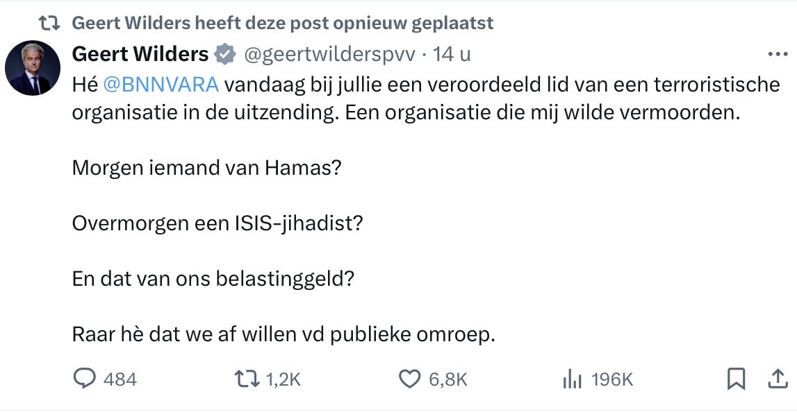 Ik zou zeggen, ga er zelf eens zitten om je verhaal te doen bij Jeroen Pauw bv, net als Mona maar dat durf je niet. Altijd alleen maar een grote bek van af de zijlijn.