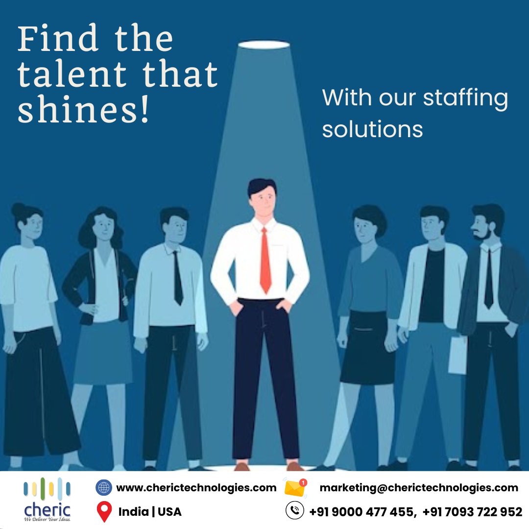 Discover the brilliance within your team with Cheric Technologies. Our innovative solutions help you unearth talent and foster growth. Let's illuminate the path to success together
#TeamBrilliance #TerroristAttack #StocksToWatch #12thExamResult #InnovationCulture #TalentDiscovery