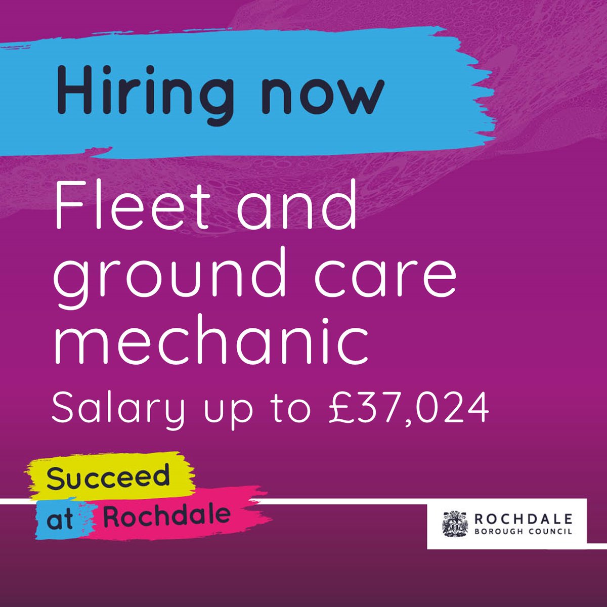 📢 JOB ALERT We're seeking experienced fleet and ground care mechanics - is that you? ✅Excellent pay plus market factor supplement ✅ Public sector pension ✅ Great holidays and training Apply now ▶️ow.ly/Kn4L50Rvywc Closing: 12 May 2024 #SucceedAtRochdale