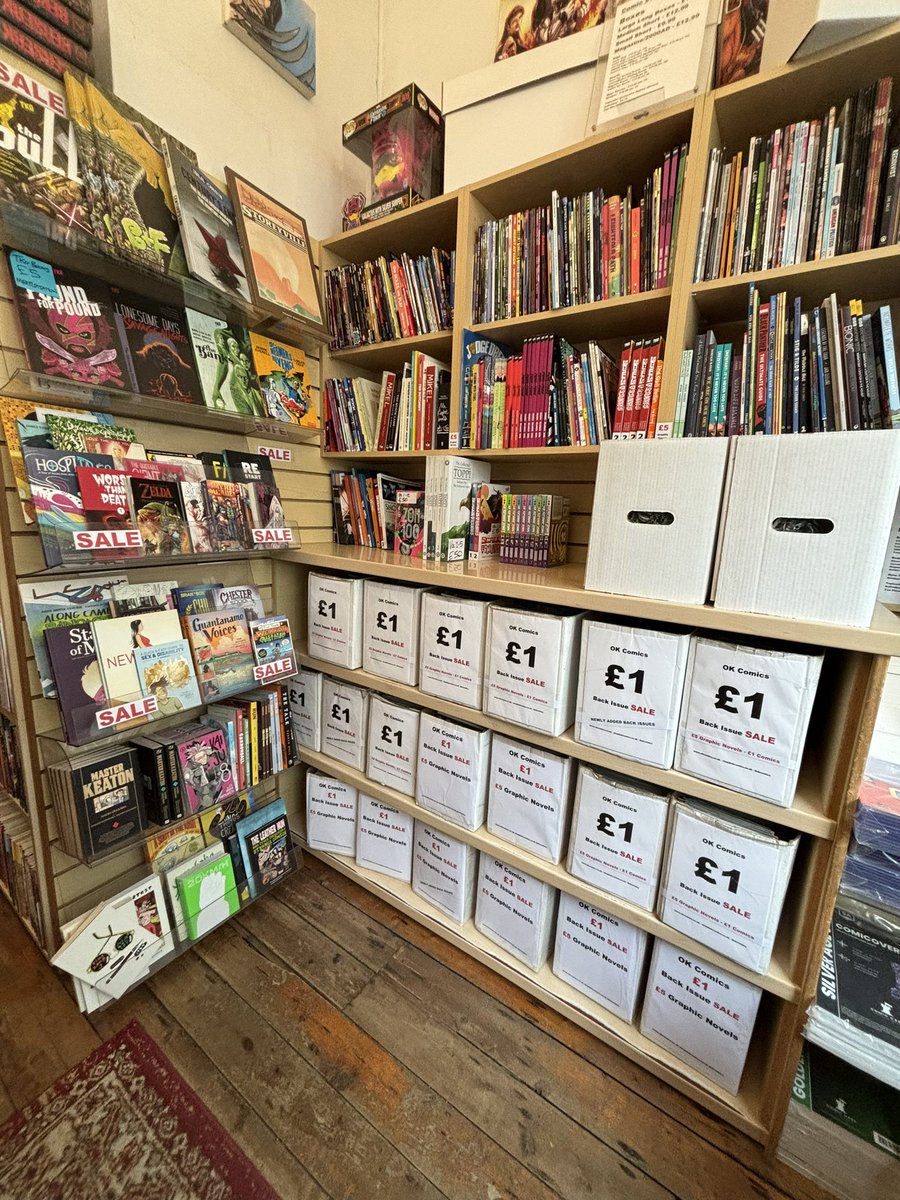 Happy Bank Holiday Monday folks! @OKComics is open until 3pm! Pop in and treat yourself to comics, graphic novels and manga! Or you can shop online from the comfort of your sofa, garden or… beer garden 🤩okcomics.com