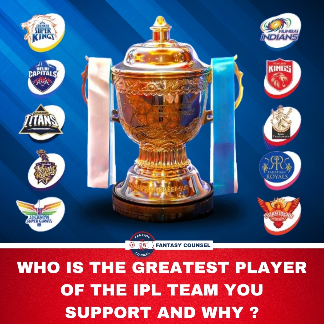 Mention your IPL team's GOAT 🐐

.
.
#Cricket #IPL2024 #CSK #MumbaiIndians #RCB #fantasycounsel