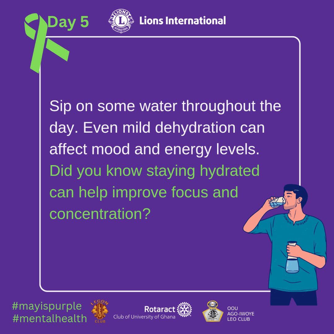 Hydration is not just a momentary choice. It's a day-long commitment to feeling your best.

#stayhydrated
#LionsClubInternational
#LegonLeoClub
#RotaractClub
#OOUAgo-IwoyeLeoClub