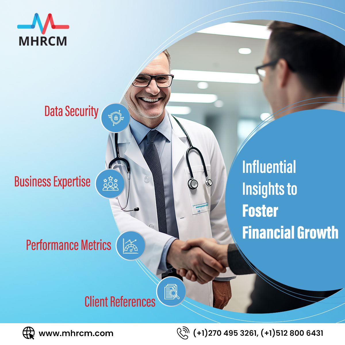 Are you struggling in choosing the right RCM solution? Make informed decisions with our expert tips such as checking the experience in healthcare RCM, validating data security to avoid legal issues, assessing the performance with metrics and evaluating the RCM reputation. #MHRCM