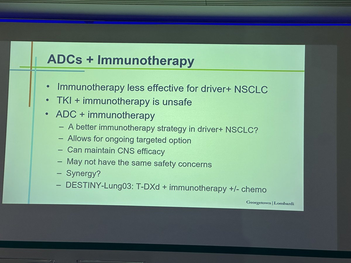 An elegant presentation by @StephenVLiu regarding synergy between immunotherapy and ADCs which could change lung cancer option’s treatment. #InnovativeCancerTherapies #RomeLung24
