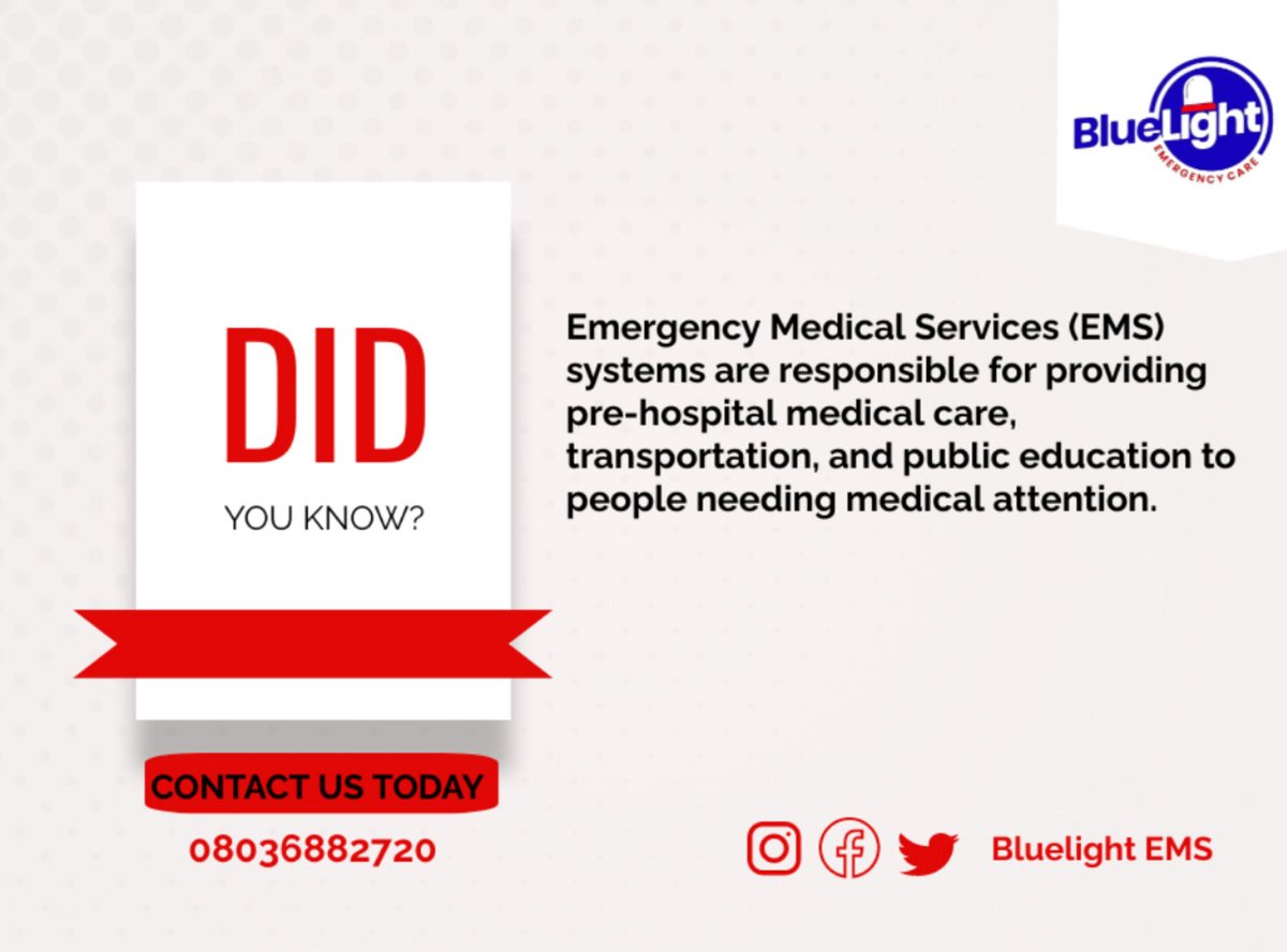 In the event of any medical emergency contact us @08036882720
#ems #emslife #emergencyservice #ambulanceservice #qualityservice #24hours 
@lilyhospitalslimited @edospecialisthospital @ubthng @ministryofhealth