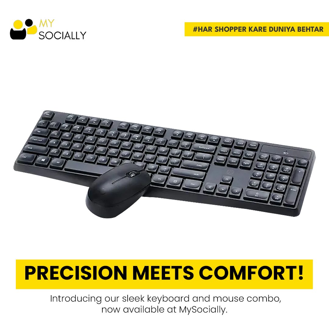 🌟 Introducing the ultimate power duo: our keyboard and mouse combo from MySocially! Not only do these sleek tools supercharge your productivity, but every purchase you make with us fuels positive change! 

#mysocially #shoppingonline #ecommerce #gadgets #electronics #mouse #buy