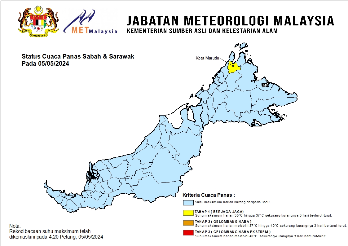 6 Mei 2024 | 4.30 petang #metmalaysia #statuscuacapanas #NRES #MalaysiaMADANI