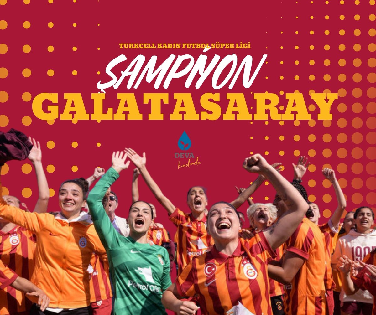 Turkcell Kadın Futbol Süper Ligi’nde şampiyon olan Galatasaray’ı tebrik ediyoruz.