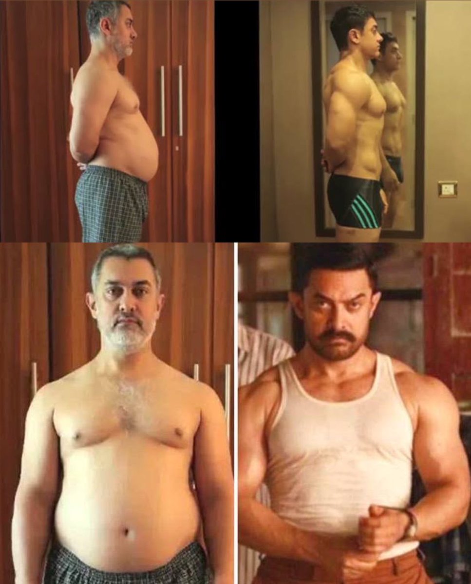 Dedication of #AamirKhan for his films! 🙌🔥