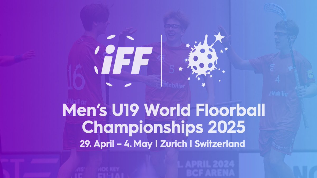 After the 2022 Men’s World Floorball Championships in Zurich and Winterthur, Switzerland will once again host a WFC in 2025!🔥 The Men’s U19 World Floorball Championships will take place in Zurich from 29th April - 4th May 2025 🎉 #floorball #u19wfc2025 #u19wfc