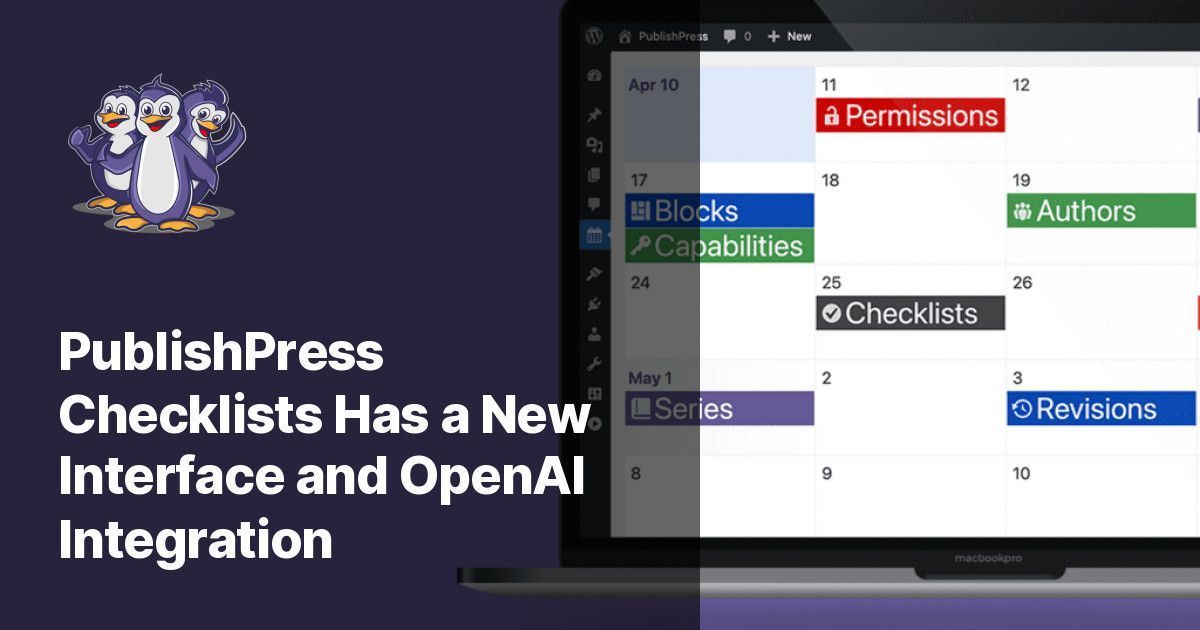 Have you seen the new interface and OpenAI integration with PublishPress Checklists? Here we show how the interface makes PublishPress Checklists easier to use, and how to use OpenAI to automatically scan and approve your content. buff.ly/483Oeuq