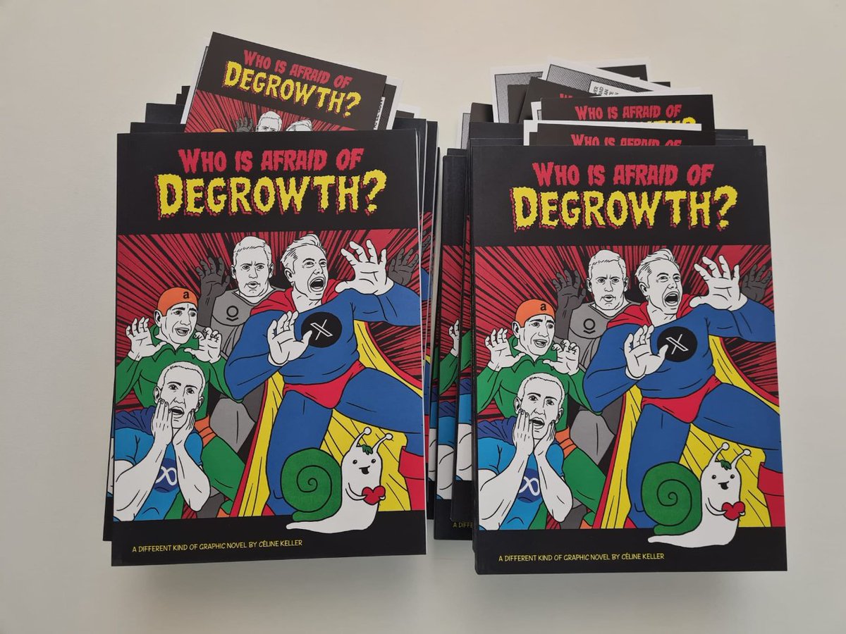 An exciting box arrived this weekend! The Degrowth graphic novel by the amazing Céline Keller @krustelkram . So beautiful and cool. Download pdf for free here, it's an amazing resource. 😍😍😍😍😍 celinekeller.com/who-is-afraid-…