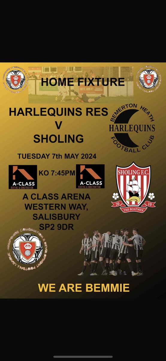 If you fancy one last trip to The A-Class Arena, get yourselves down tomorrow night to help get the lads over the line in the league. We have had a great following for a reserves side this year and hope to see you one last time this season ⚫️⚪️ #WAB