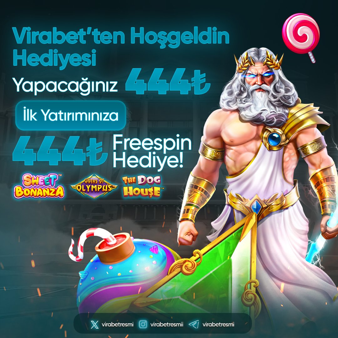 🥇VİRABET'TEN HOŞGELDİN HEDİYESİ⭕️ 💫YAPACAĞINIZ 444 TL İLK YATIRIMINIZA 444 TL FREESPİN HEDİYE💰 🎁LİMİTSİZ KAZANCI VİRABET'TE YAŞAYIN💸 ⚓️HEMEN TIKLA AYRICALIKLAR İÇİN SENDE KATIL‼️ t2m.io/ViraBet