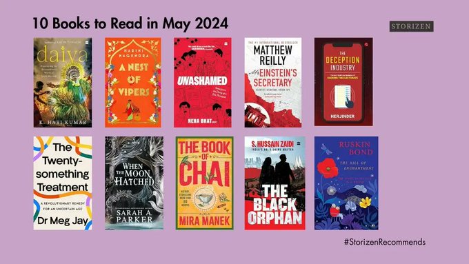 Delighted to spot a few of our new releases on @storizenmag's reading recommendations of the month! Which of these new books are you planning to read?: @TheHariKumar's #Daiva; @nehabhattherapy's #Unashamed; #MegJay's #TheTwentySomethingTreatment; #SarahAParker's