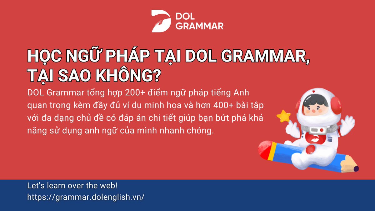 Learn grammar at DOL Grammar now 
👉grammar.dolenglish.vn

#English #dolgrammar #StudyEnglish #LearnEnglish