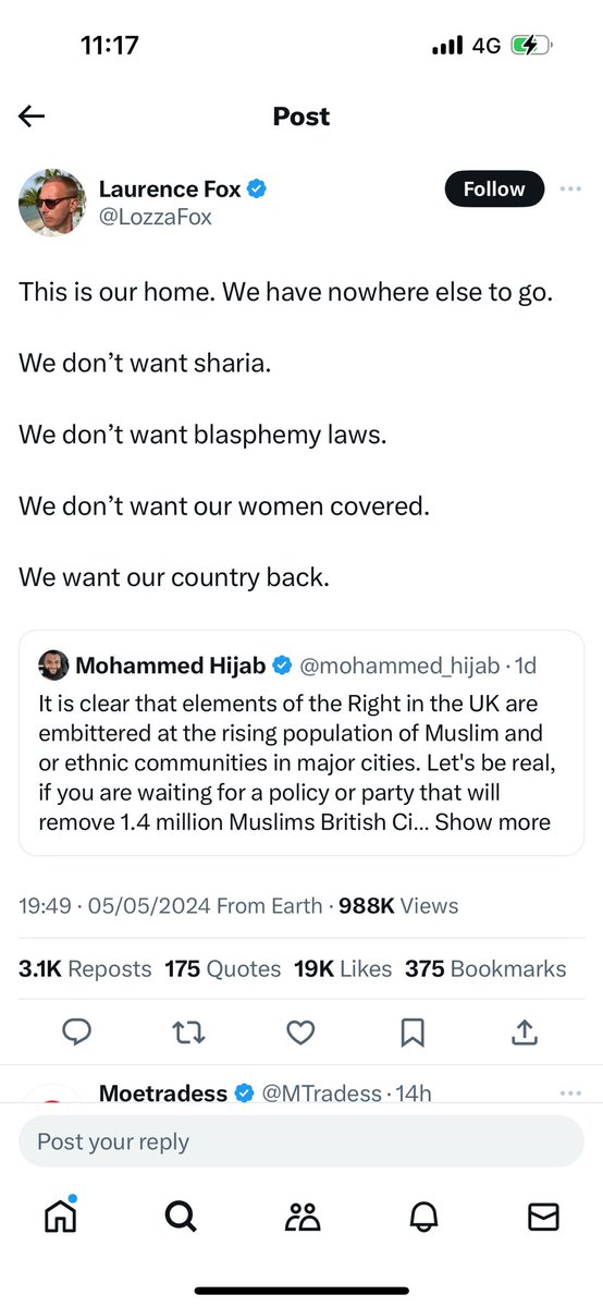 I don’t want to live under sharia or blasphemy laws or force women to be covered. How lucky that I don’t live in such a society and this is only happening in the fevered dreams of those desperately seeking attention because their acting career didn’t go the way they wanted….