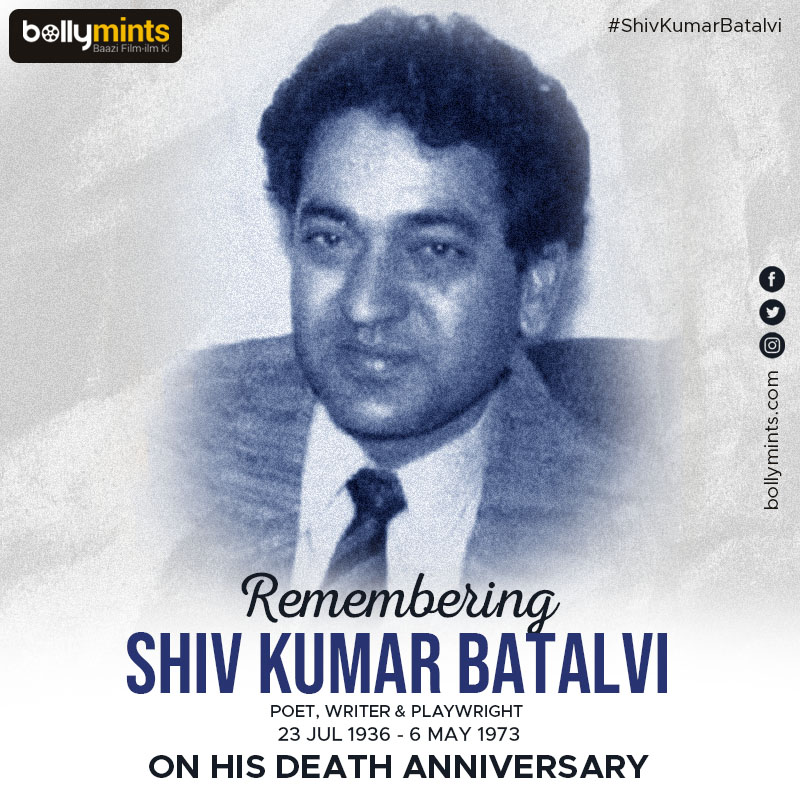 Remembering Poet, Writer & Playwright #ShivKumarBatalvi Ji On His #DeathAnniversary !