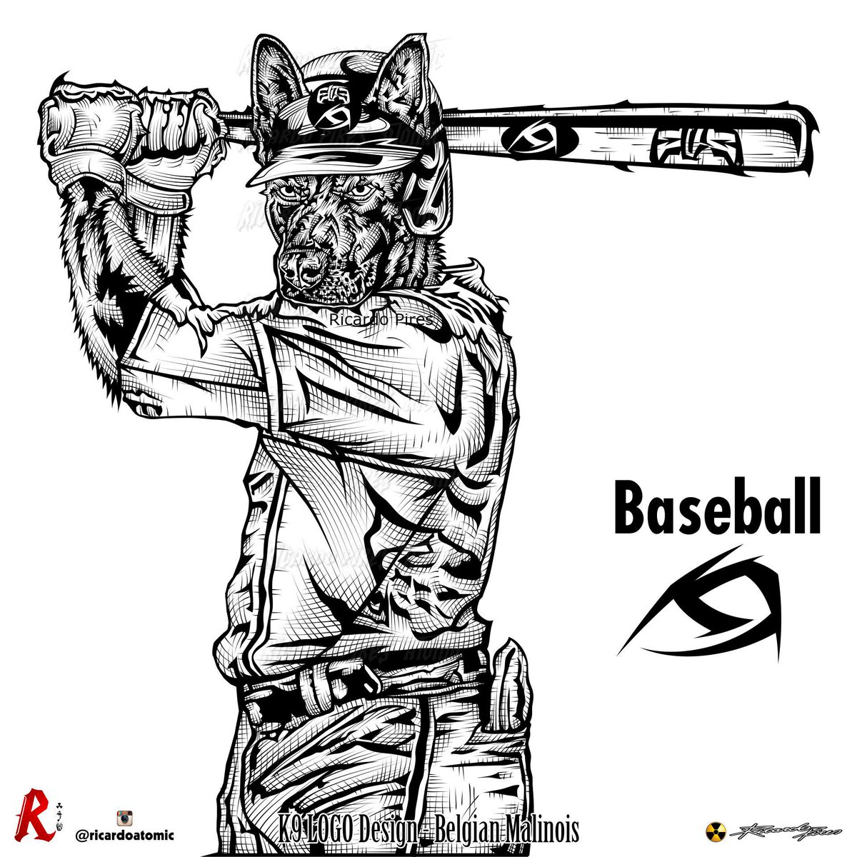 BASEBALL K9 Belgian Malinois TEAM
Illustrations by Ricardo Pires

#belgianmalinois #belgian #malinois #k9 #dog #breed #knine 
#baseball #mlb #sox #cubs #ny #losangeles #dogdesigns #Logo #development #brand 
#illustration #atomic #ricardoatomic #atomiczoneusa #ricardopires