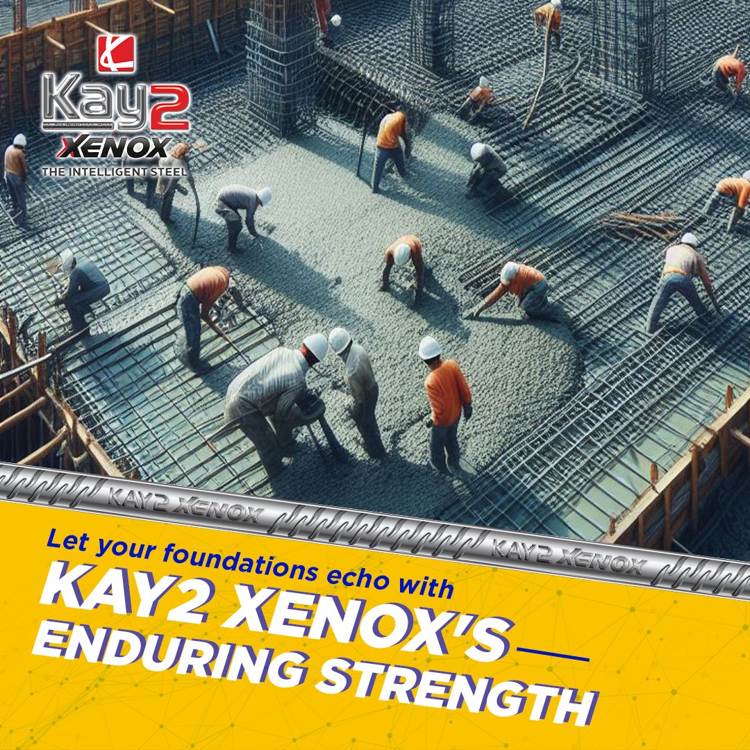 Build with confidence. Kay2 Xenox TMT bars provide the unwavering strength your projects deserve. Naye Bharat Ka Intelligent Saathi #InnovativeSteel #BuildingProsperity #IntelligentStrength #FutureOfConstruction #Kay2Xenox #SteelInnovation #NayeBharatKaIntelligentSaathi