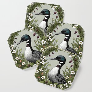 Common Loon Surrounded By Lady's Slipper Flowers 2 #WallClock #taiche #society6 #birds #commonloon #wildlife #loon #bird #birdsofx #nature #wildlifeart #loons #nature #birdart #loonsofx #birding #commonloons #gaviaimmer #birdwatching society6.com/product/common…