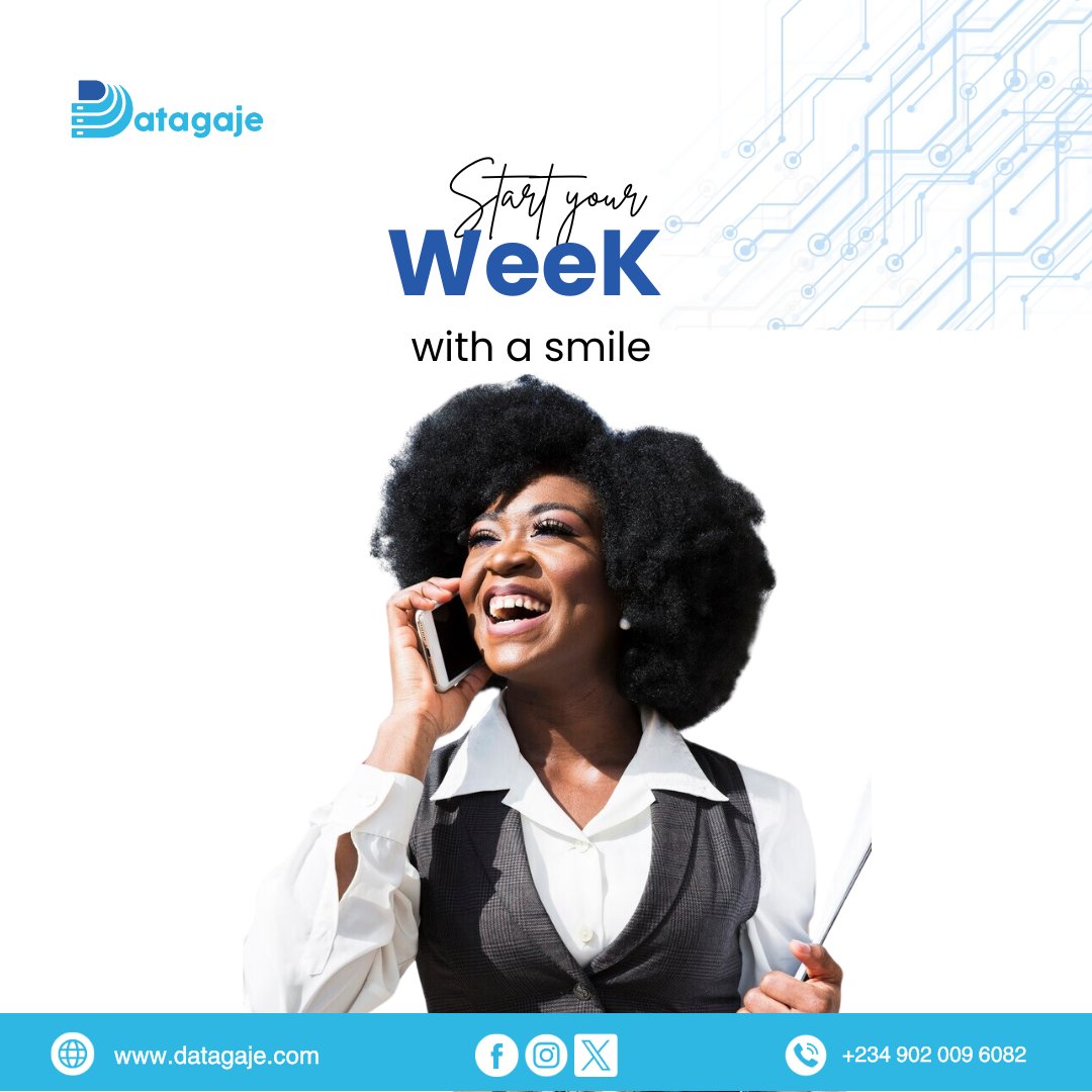 It’s a new week, start this week with a smile, and don't forget to set your plans for the week. Take charge this week!🔥✨

#MondayMotivation #NewWeekNewOpportunities #PositiveStart #FreshBeginnings #DreamBig access bank