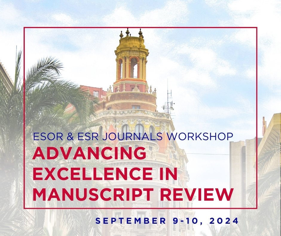 📣Registration is now open for this unique, two-day @ESOR_myESR / @myESR workshop on advancing excellence in manuscript review! What can you expect from this programme? ▶️Interactive Sessions ▶️Expert Panels ▶️Peer Review Simulations ▶️Feedback Mechanisms Along with your host…