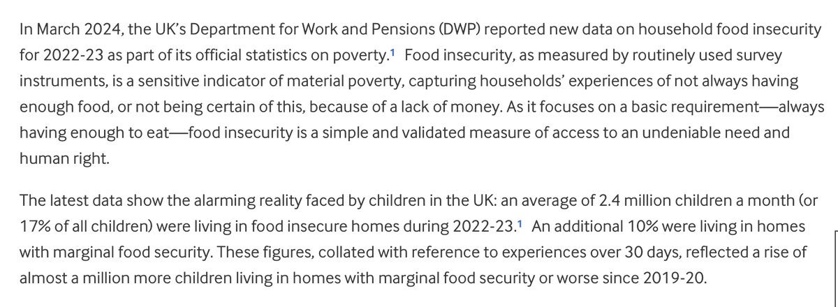 Excellent piece by @rloopstra @bmj_latest - 'The human and financial costs of children growing up in food insecure homes will continue to grow unless urgent action to reduce poverty is taken.' #CashFirst bmj.com/content/385/bm…