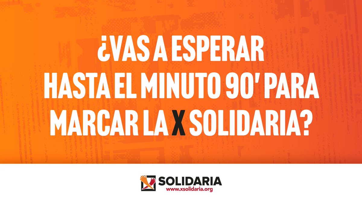 Sabemos que te encantan las finales emocionantes, ¡pero en el #EquipoXSolidaria preferimos marcar y ganar en el primer minuto! 😎 No esperes al último día para presentar tu #Renta2023 y marcar en ella la @XSolidaria, ayudarás a millones de personas con un sencillo gesto❤