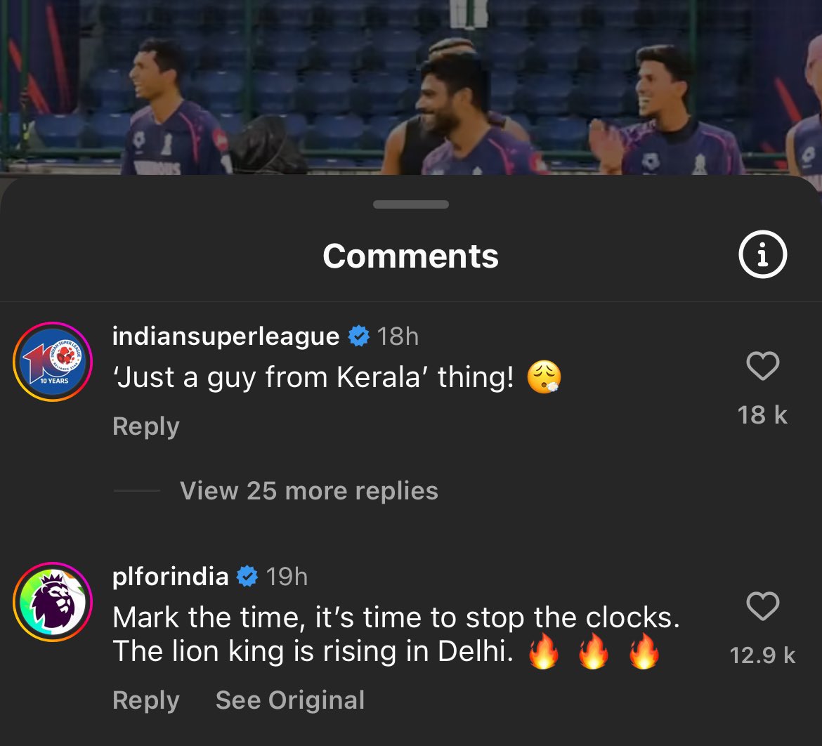 Premier League For India Comments For Sanju Samson “The Lion King Is Rising In Delhi”

Indian Super League Also Commented “Just A Guy From Kerala”

Burnol stocks among Samson haters 📈📈

@PLforIndia