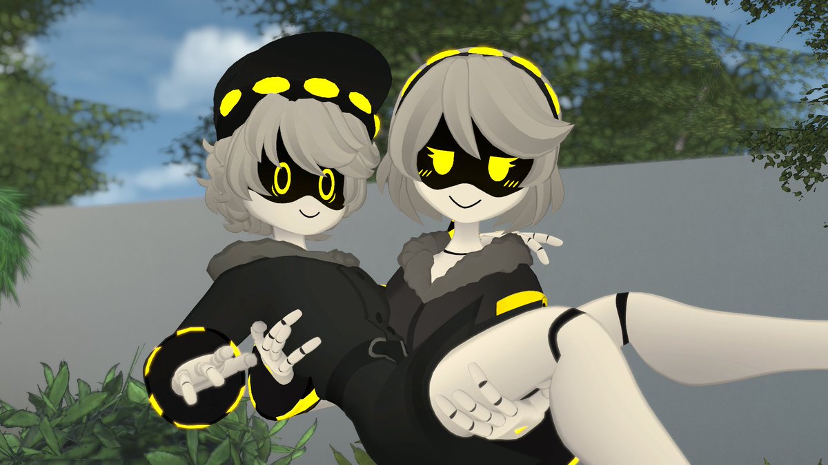 SunnyshineVRC's tweet image. Envy real!!!! I feed the ship fans. 💛 

Had so much fun doing these pictures with some friends.  c:

Models are made by @Psychozmiz !!

#Vrchat #murderdrones #murderdronesenvy
