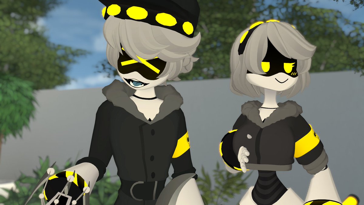 SunnyshineVRC's tweet image. Envy real!!!! I feed the ship fans. 💛 

Had so much fun doing these pictures with some friends.  c:

Models are made by @Psychozmiz !!

#Vrchat #murderdrones #murderdronesenvy