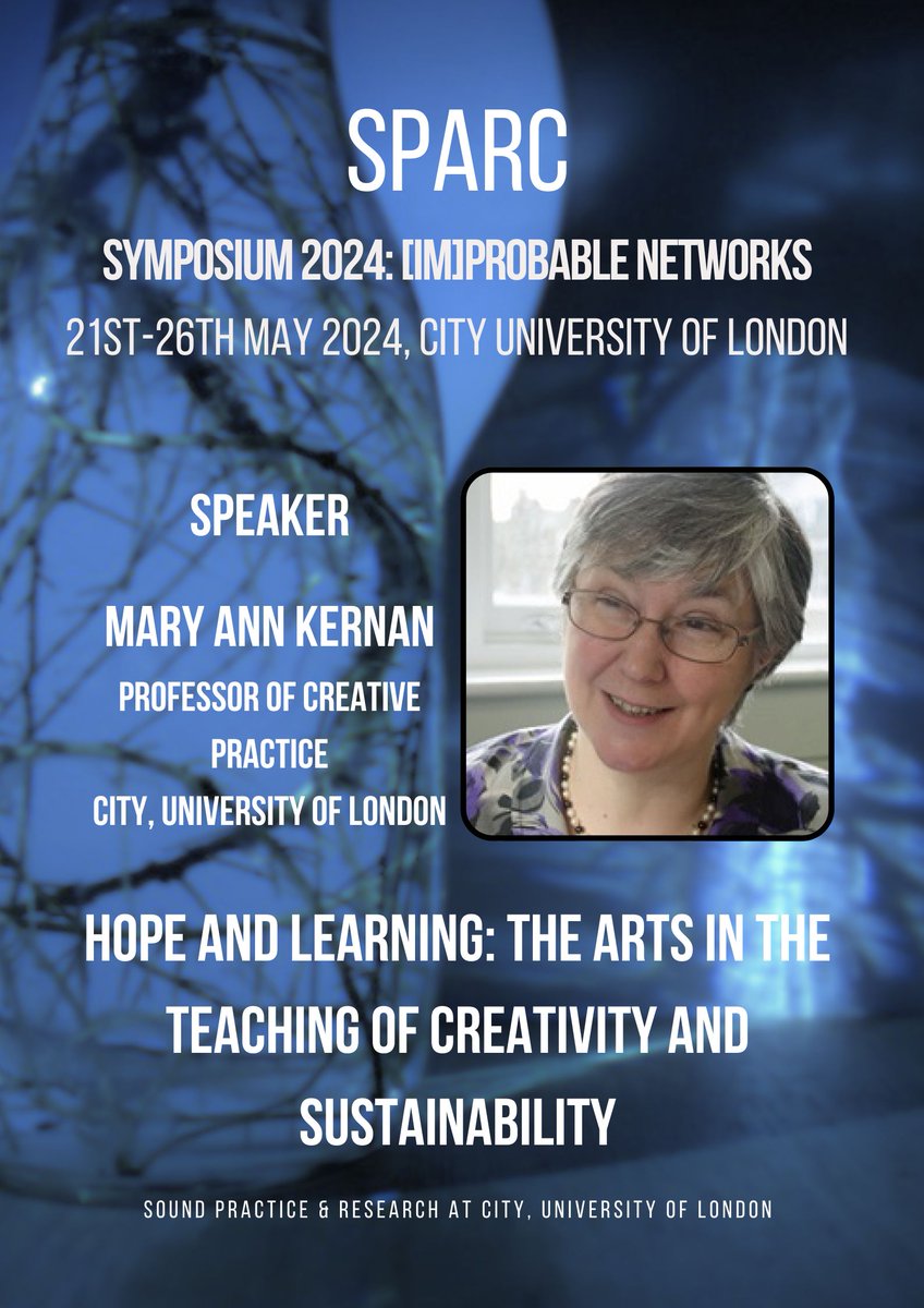 SPEAKERS at SPARC: Mary Ann Kernan Delighted that Professor Kernan will be sharing her research with us at the SPARC conference! Register for the talk using the link: city.ac.uk/news-and-event…