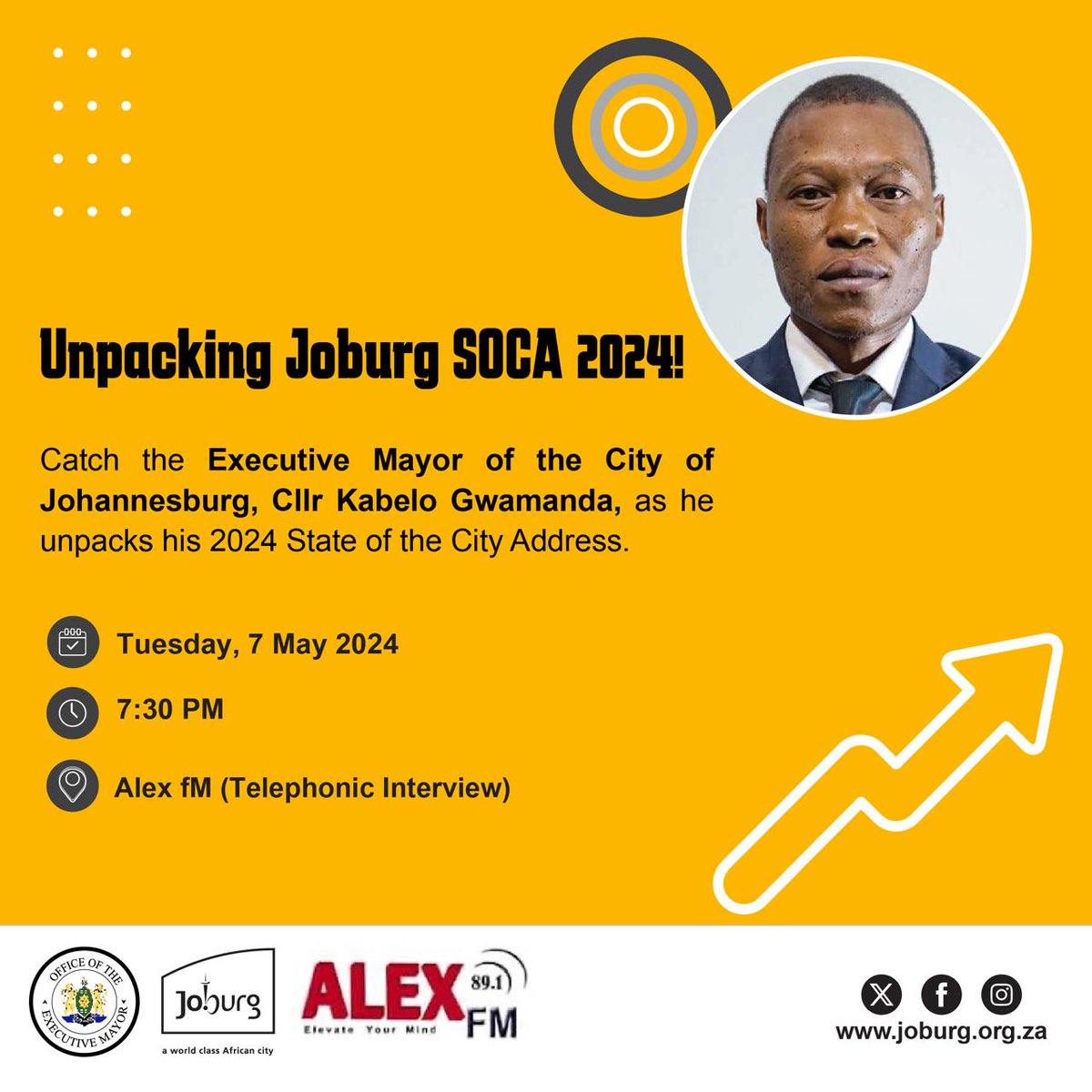 #JoburgSOCA2024 Tune in and listen to Executive Mayor Cllr @KabeloGwamanda unpack the SOCA. #JoburgUpdates #JoburgServices