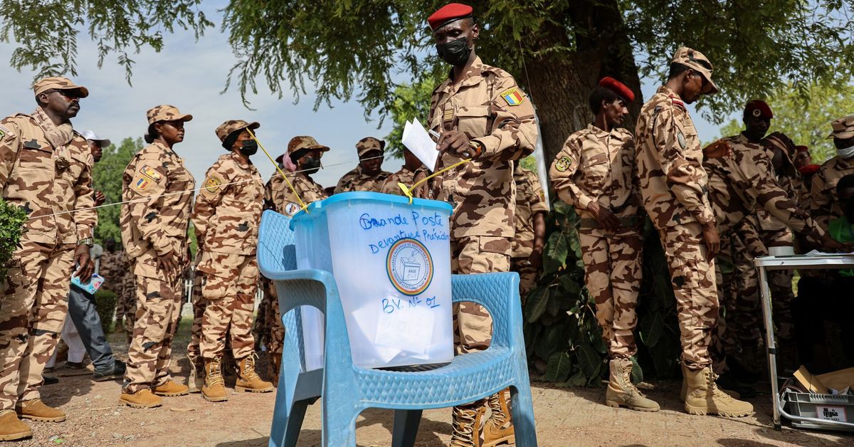 Chad votes in first Sahel presidential poll since wave of coups reut.rs/3Qzh8wy