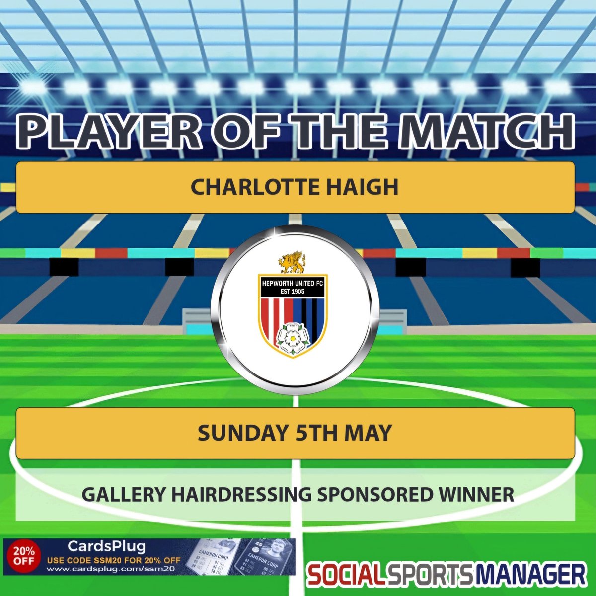 Young Charlotte Haigh takes the award from Sundays Match 👏👏👏👏👏👏👏👏👏👏👏🔴⚫️