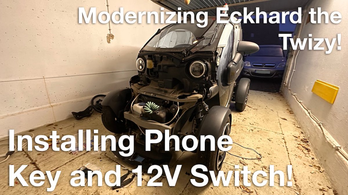 New Video online now! I began adding modern stuff like a phone key to my Twizy! Join me modifying my favorite shitbox right here:

youtu.be/AjNoZSQ-sN0