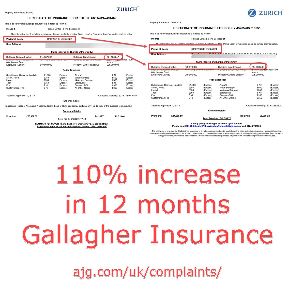 FirstPort 'management fee' on a relatively small block in Chelmsford for 6 months!

#Leasehold really is a Cesspit of corruption! @GallagherUK < @Zurich

#FreeLeaseholders | #LeaseholdScandal | #FirstPort | #Fleecehold