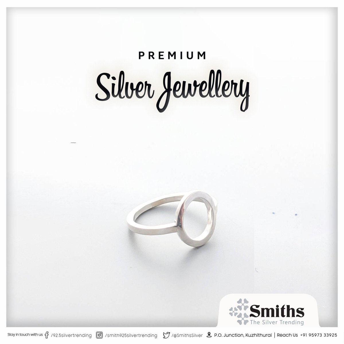 Smiths® 

Smiths® | ThesSilverTrending™ | #PremiumSilverJewellery | #SilverJewellery | #kuzhithurai | #marthandam | #kanyakumari | #கன்னியாகுமரி | #sterlingsilver | #viral | #puresilver | #silver | #puresilverjewelry | #925silver | #dailywear | #everydaywear | #designerjewelry