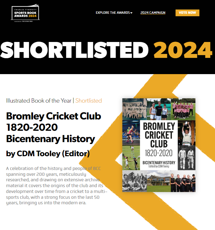 The 2024 Charles Tyrwhitt Sports Book Awards, in association with The Sunday Times, announces ten category shortlists  

Liverpool - Man Utd - Bromley Cricket Club  

Only one winner surely!!  

Follow link for details - sportsbookawards.com/shortlist-2024/

<a href="/sportsbookaward/">The Charles Tyrwhitt Sports Book Awards</a>