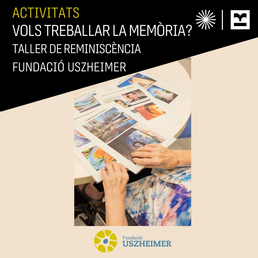 Taller Reminiscència: Vols treballar la memòria? 🗓️Dimecres 15 de maig ⌚️ a les 11 h Quan ens fem grans, cal treballar la memòria per tal que el cervell sigui capaç de continuar mantenint aquesta capacitat cognitiva. Organitza: @FUszheimer Inscripcions per 📲, 📩 o la biblio