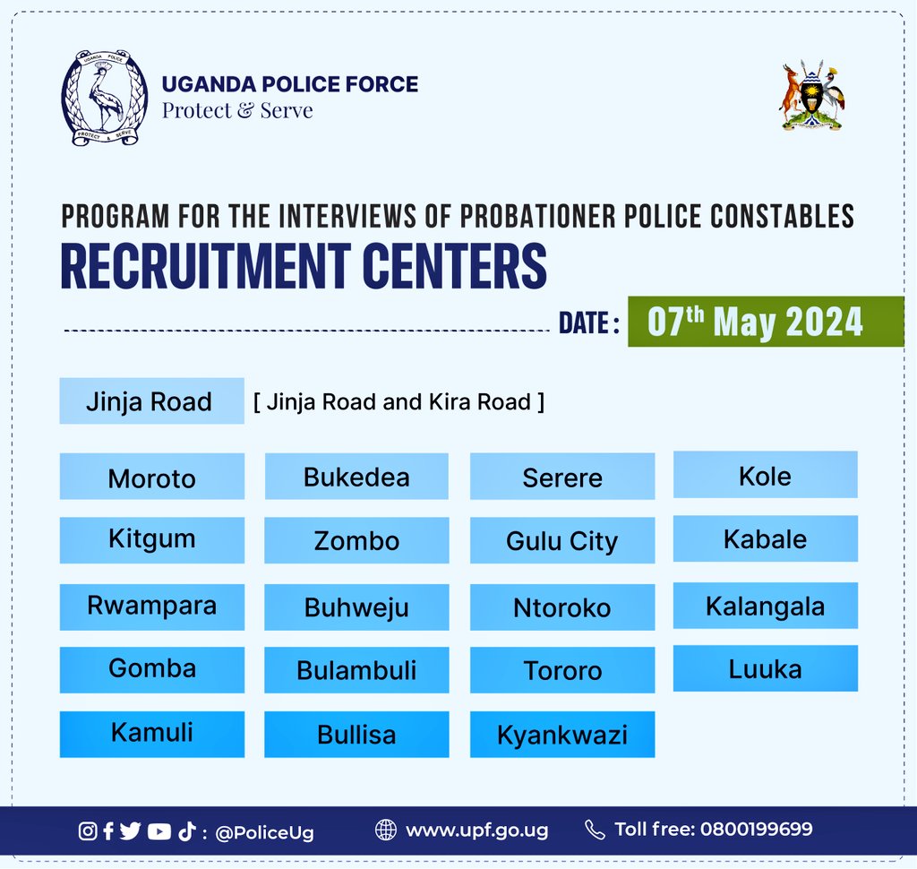Kindly take note of tomorrow's Recruitment program 07th.July 2024.