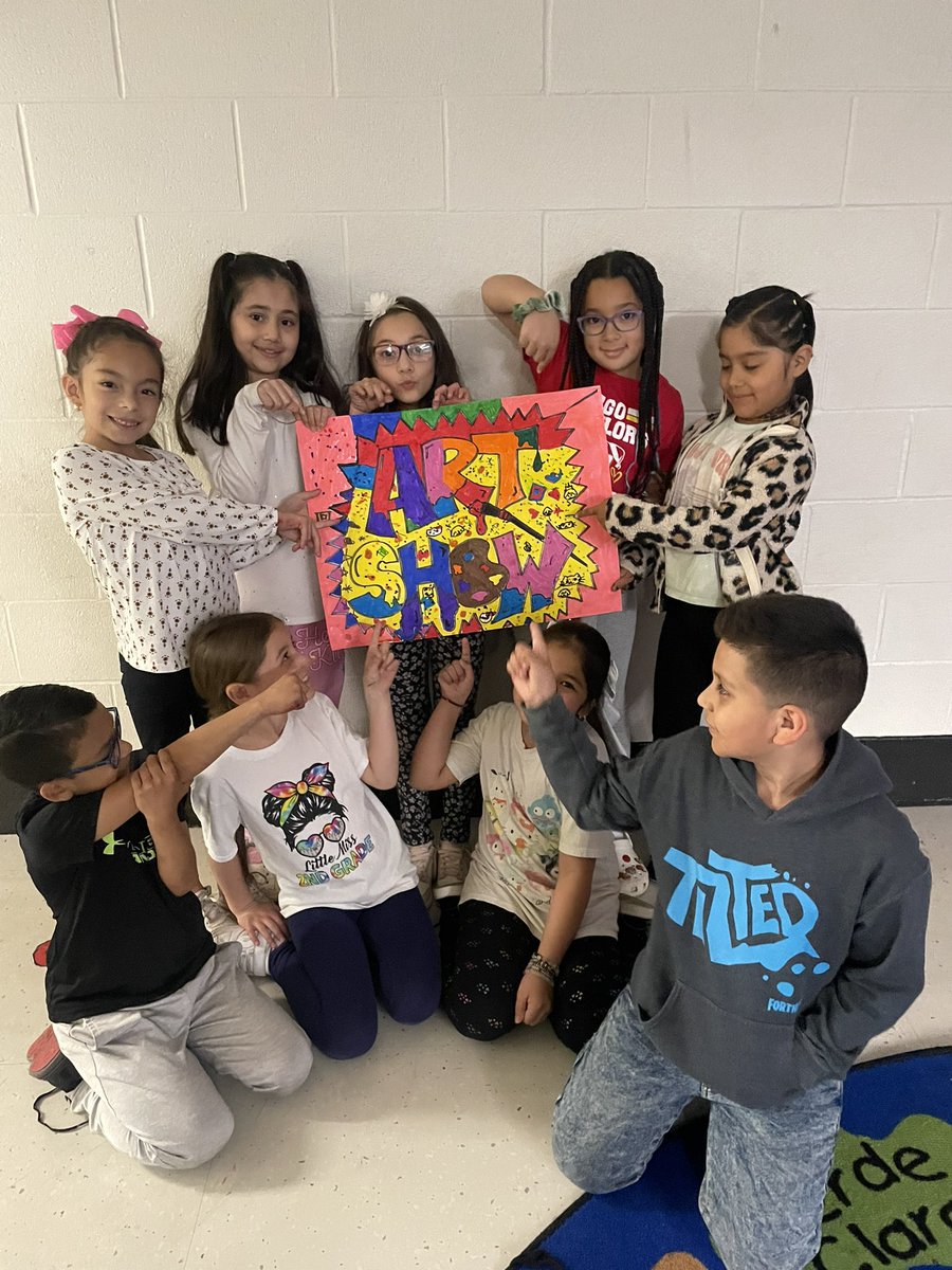 Thank you Ms. Flores’s class for your help creating the art show sign! You did great! #stony126