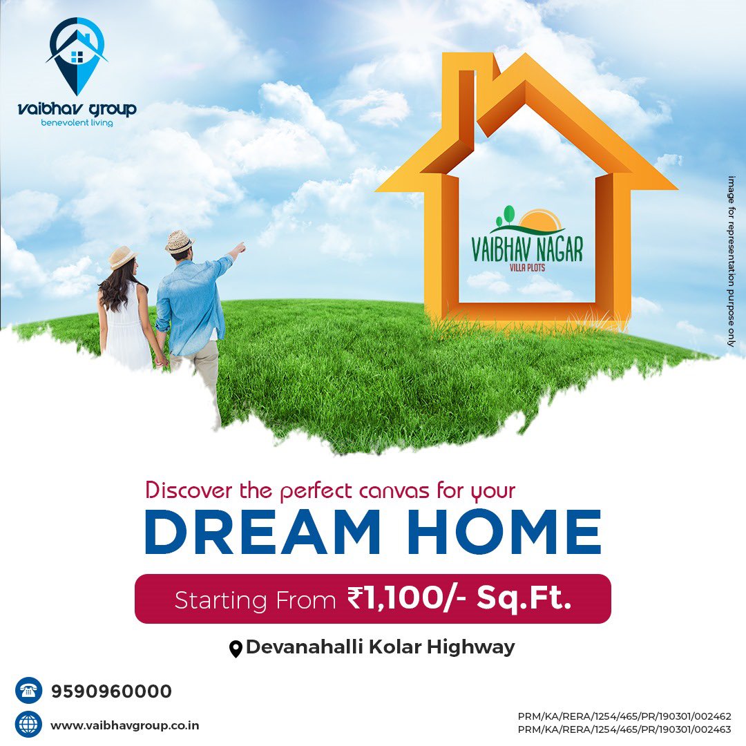 The perfect dream home for your family’s future in Vaibhav Nagar - Premium Villa Plots Starting at ₹1,100/sqft* with a Serene View of 400 Acres of Forest Along Devanahalli-Kolar Highway.
#vaibhavgroup #ResidentialPlots #landforsale #investmentland #realestatelife #plots