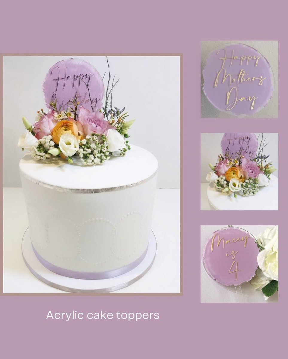 Acrylic cake toppers for any special occasion 🎉🎂 Bagsoffavours.Etsy.com #earlybiz #eshopsuk #shopindie #giftideas #SmallBusiness #MHHSBD #bankholiday #Monday #birthday