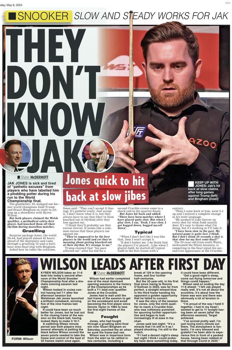 Welsh potter @JakJones147 is “sick and tired” have fellow pros who have labelled him a ‘plodding potter’ @dailystar @DailyStar_Sport @_ShaneMacD