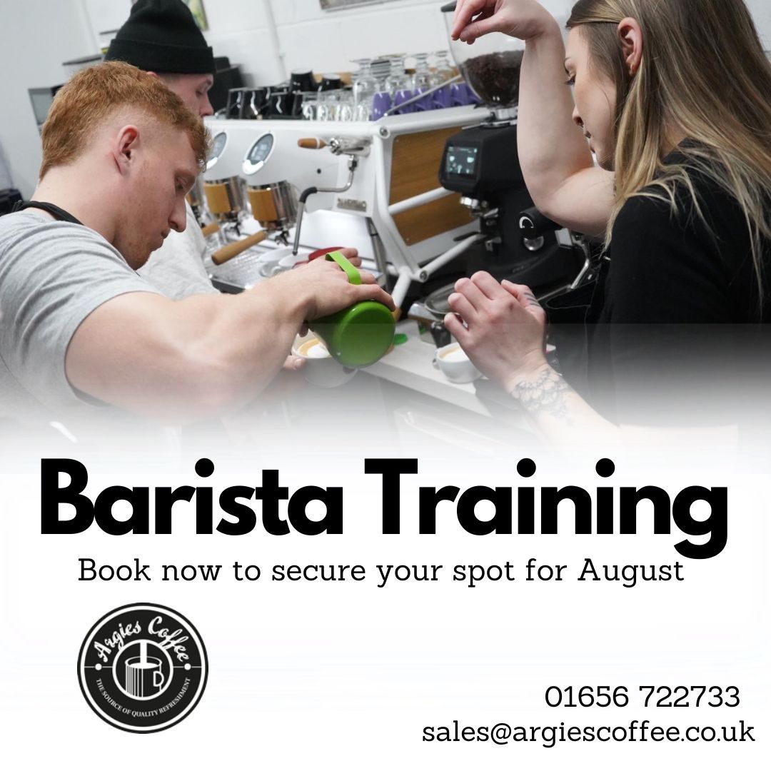 Argie's Coffee & Vending Company (@argiescoffee) on Twitter photo Book on for barista training - next available dates - August.
Book now to secure your spot. call - 01656 722733 or email Sales@argiescoffee.co.uk
#argiescoffee #coffee #baristatraining #barista #baristadaily Book on for barista training - next available dates - August.
Book now to secure your spot. call - 01656 722733 or email Sales@argiescoffee.co.uk
#argiescoffee #coffee #baristatraining #barista #baristadaily